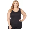Plus Size Cuddl Duds® SofTech Venice Lace-Trim Tank -Cuddl Duds Shop 1705317 Black
