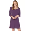 Women's Cuddl Duds® Essentials Long Sleeve Sleepshirt -Cuddl Duds Shop 2594817 Dark Plum Heather