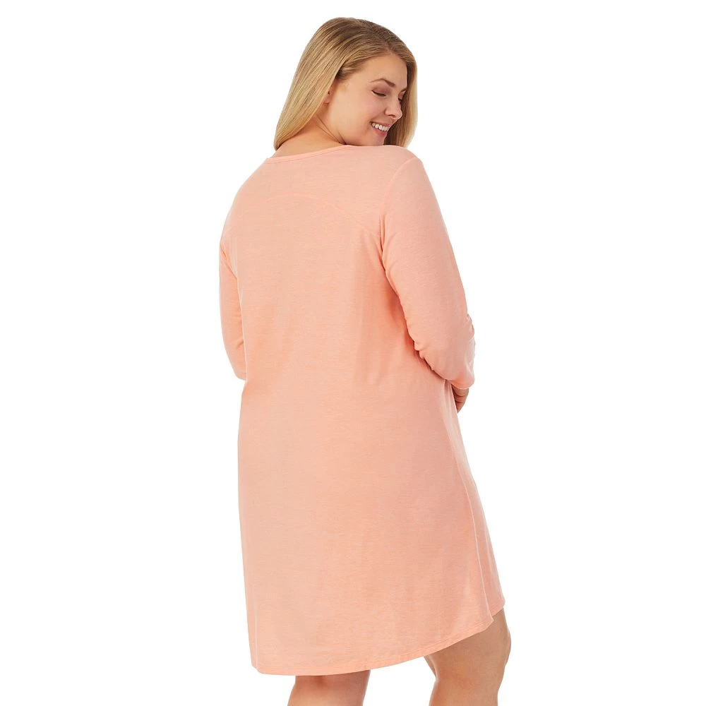 Plus Size Cuddl Duds® Essentials Long Sleeve Sleepshirt 4 Plus Size Cuddl Duds® Essentials Long Sleeve Sleepshirt - Image 2