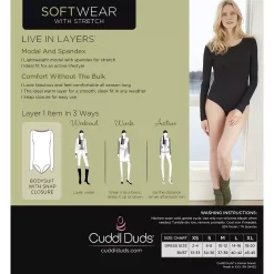Women’s Cuddl Duds® Softwear With Stretch Long Sleeve Bodysuit 11 Women’s Cuddl Duds® Softwear With Stretch Long Sleeve Bodysuit -Cuddl Duds Shop 3672236 ALT99