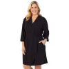 Plus Size Cuddl Duds® Essentials Wrap Robe 2 Plus Size Cuddl Duds® Essentials Wrap Robe -Cuddl Duds Shop 3907533 Black