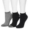 Women's Cuddl Duds® Everyday 3-Pack Low Cut Socks -Cuddl Duds Shop 4143260 Black