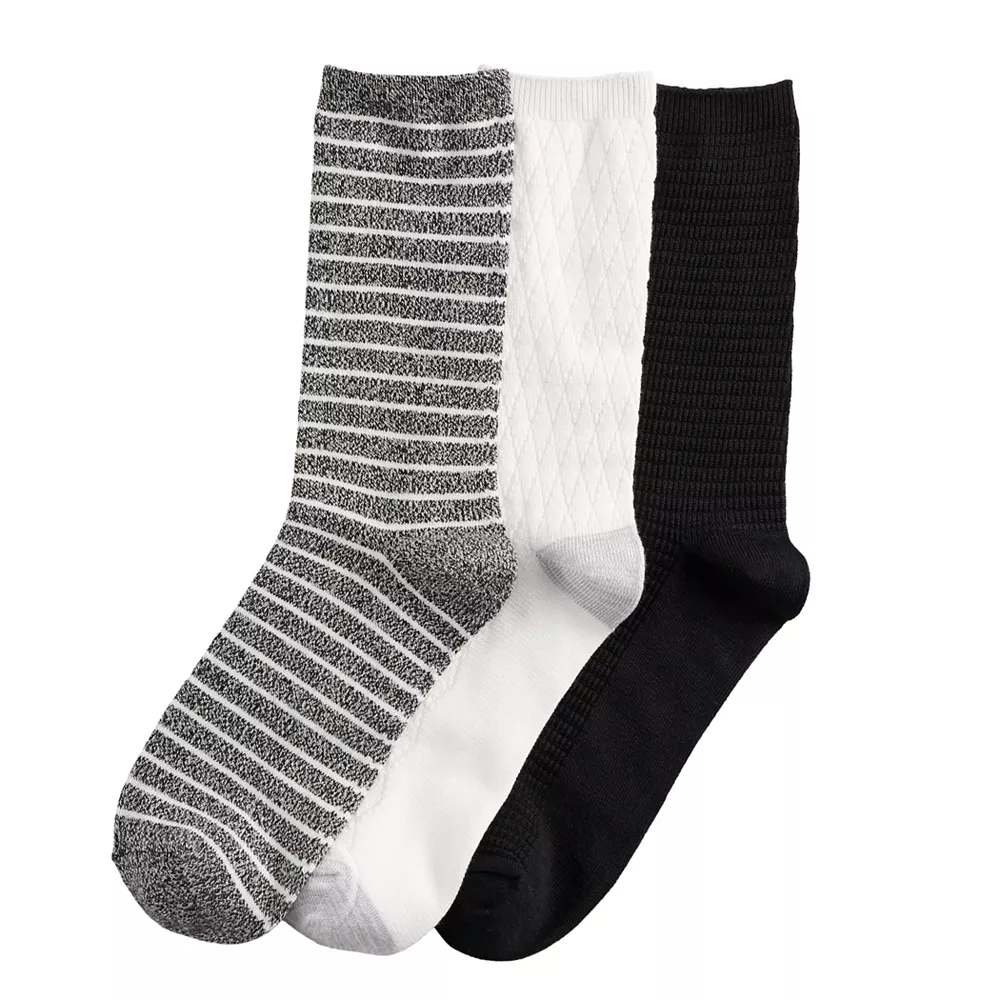 Women's Cuddl Duds® Everyday 3-pack Crew Socks 5 Women's Cuddl Duds® Everyday 3-pack Crew Socks - Image 3