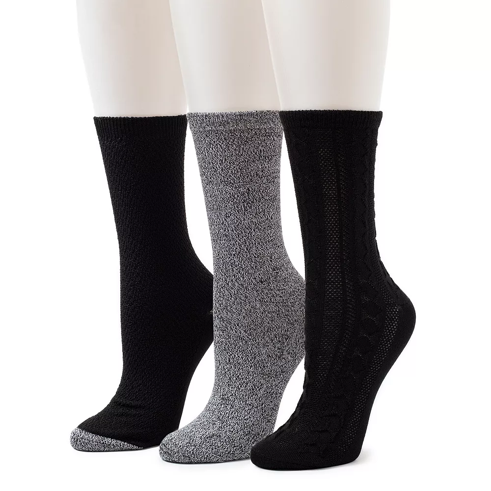 Women's Cuddl Duds® Everyday 3-pack Crew Socks 3 Women's Cuddl Duds® Everyday 3-pack Crew Socks