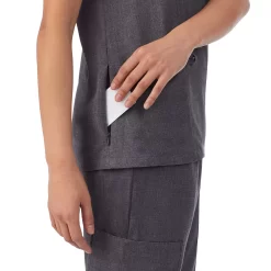 Women's Missy Cuddl Duds® Scrubs V-neck Top With 3 Pockets -Cuddl Duds Shop 4320323 ALT2
