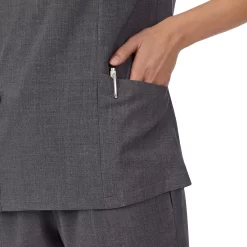 Women's Missy Cuddl Duds® Scrubs V-neck Top With 3 Pockets -Cuddl Duds Shop 4320323 ALT3