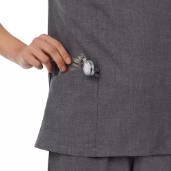 Women's Missy Cuddl Duds® Scrubs V-neck Top With 3 Pockets -Cuddl Duds Shop 4320323 ALT4