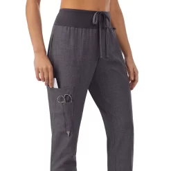 Petite Cuddl Duds® Scrubs Jogger Pants With 3 Pockets -Cuddl Duds Shop 4320447 ALT2