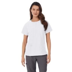 Petite Cuddl Duds® Scrubs Top With 2 Pockets