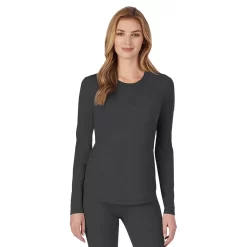 Petite Cuddl Duds® Under Scrubs Crewneck Top -Cuddl Duds Shop 4321107 ALT2