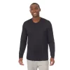Men's Cuddl Duds® Far-Infrared Enhance Pajama Henley -Cuddl Duds Shop 4988577 Black