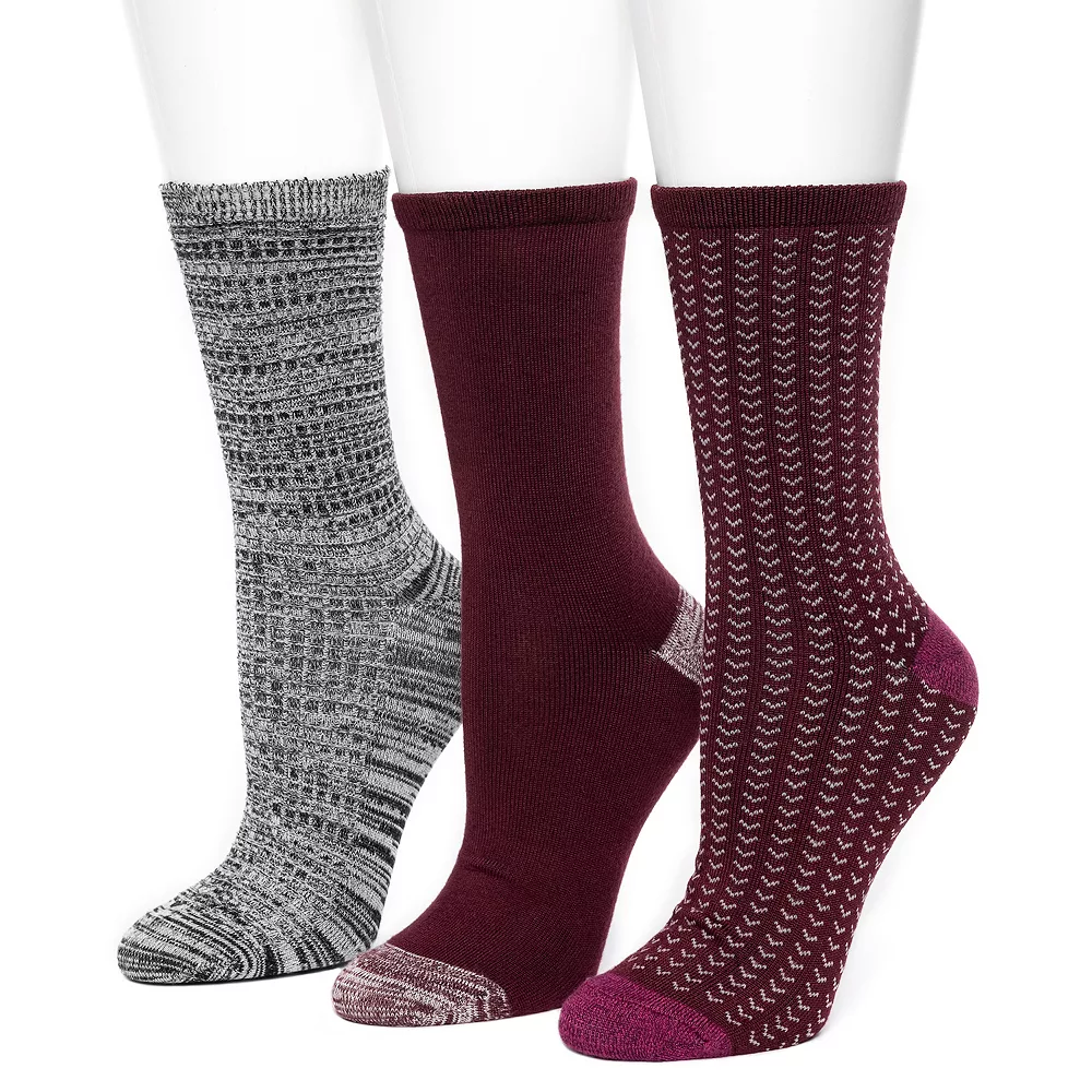 Women's Cuddl Duds® 3-Pack Plushfill* Birdseye Spacedye Check Crew Socks 2 Women's Cuddl Duds® 3-Pack Plushfill* Birdseye Spacedye Check Crew Socks