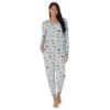 Women's Cuddl Duds® Velour Fleece V-Neck Pajama Top And Banded Bottom Pajama Pants Sleep Set -Cuddl Duds Shop 5588941 Mint Dogs