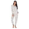 Petite Cuddl Duds® Velour Fleece V-Neck Pajama Top And Banded Bottom Pajama Pants Sleep Set