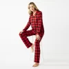Women's Jammies For Your Families® Beary Cool Buffalo Check Pajama Set By Cuddl Duds®