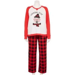 Plus Size Jammies For Your Families® Beary Cool Cozy "Grandma Bear" Pajama Set By Cuddl Duds® -Cuddl Duds Shop 5601560 ALT2