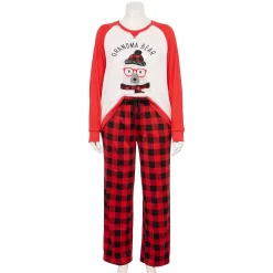 Plus Size Jammies For Your Families® Beary Cool Cozy "Grandma Bear" Pajama Set By Cuddl Duds® -Cuddl Duds Shop 5601560 ALT4