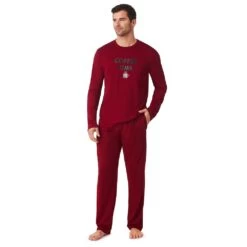 Mens Cuddl Duds Men's Cuddl DudsĀ® Graphic Tee Classic Pajama Set