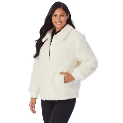 Women's Cuddl Duds Sherpa Bomber Jacket -Cuddl Duds Shop 5624950 ALT2