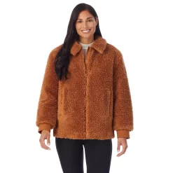 Women's Cuddl Duds Sherpa Bomber Jacket