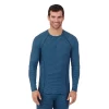 Men's Cuddl Duds® Midweight ClimateSport Performance Baselayer Crew Top 1 Men's Cuddl Duds® Midweight ClimateSport Performance Baselayer Crew Top -Cuddl Duds Shop 5647776 Black Blue Stripe