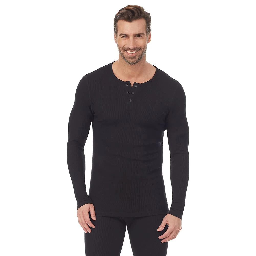 Men's Cuddl Duds® Midweight Waffle Thermal Performance Baselayer Henley Top 3 Men's Cuddl Duds® Midweight Waffle Thermal Performance Baselayer Henley Top