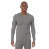 Men's Cuddl Duds® Lightweight WoolCore Performance Baselayer Crew Top -Cuddl Duds Shop 5647787 Charcoal Heather