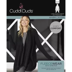 Women's Cuddl Duds® Fleecewear With Stretch Long Sleeve Hooded Wrap -Cuddl Duds Shop 5668398 ALT98