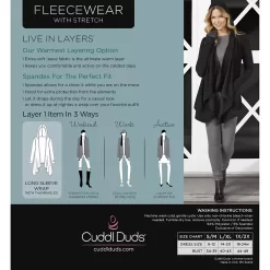 Women's Cuddl Duds® Fleecewear With Stretch Long Sleeve Hooded Wrap -Cuddl Duds Shop 5668398 ALT99