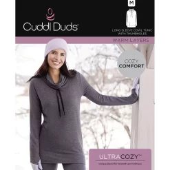Women's Cuddl Duds® Ultra Cozy Long Sleeve Cowlneck Tunic Top -Cuddl Duds Shop 5669135 ALT98