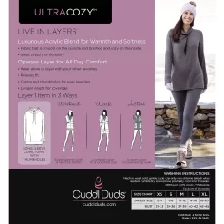 Women's Cuddl Duds® Ultra Cozy Long Sleeve Cowlneck Tunic Top -Cuddl Duds Shop 5669135 ALT99