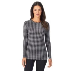 Women's Cuddl Duds® Softwear With Stretch Long Sleeve Crewneck Top