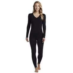 Women's Cuddl Duds® Softwear With Stretch Long Sleeve V-Neck Top -Cuddl Duds Shop 5671463 ALT3