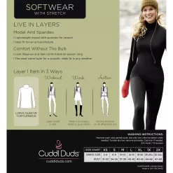 Women's Cuddl Duds® Softwear With Stretch Long Sleeve Turtleneck -Cuddl Duds Shop 5671465 ALT99