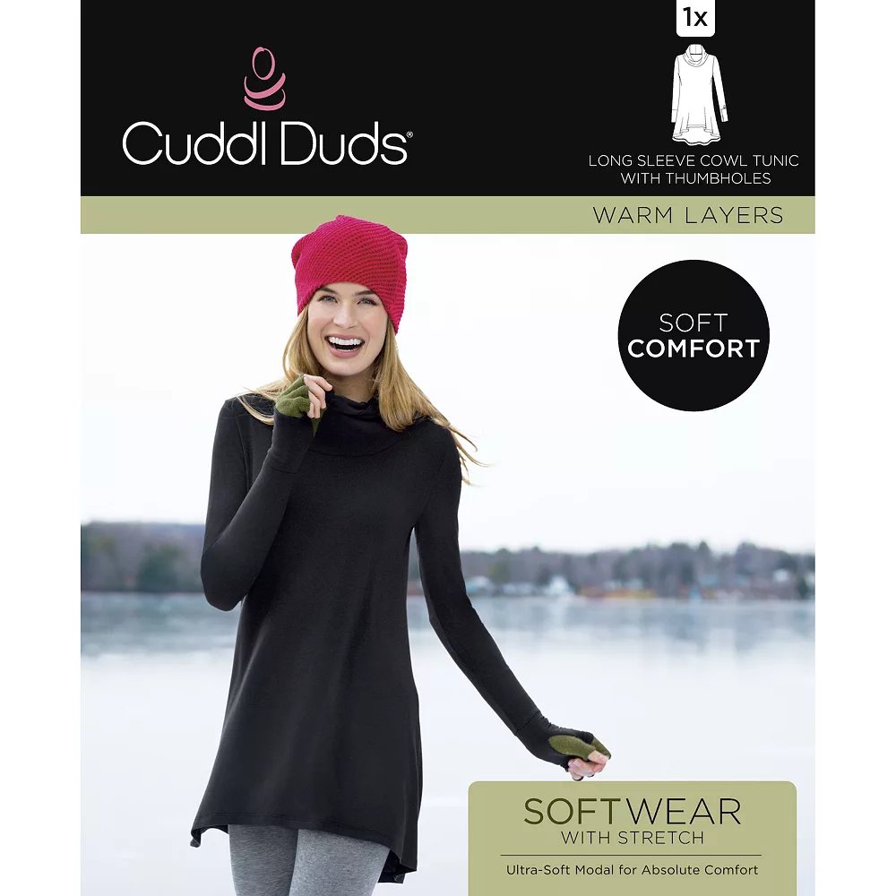 Women's Cuddl Duds® Softwear With Stretch Long Sleeve Cowlneck Tunic Top 6 Women's Cuddl Duds® Softwear With Stretch Long Sleeve Cowlneck Tunic Top - Image 4