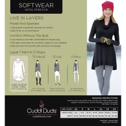 Women's Cuddl Duds® Softwear With Stretch Long Sleeve Cowlneck Tunic Top 11 Women's Cuddl Duds® Softwear With Stretch Long Sleeve Cowlneck Tunic Top -Cuddl Duds Shop 5671466 ALT99