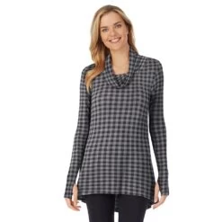 Women's Cuddl Duds® Softwear With Stretch Long Sleeve Cowlneck Tunic Top