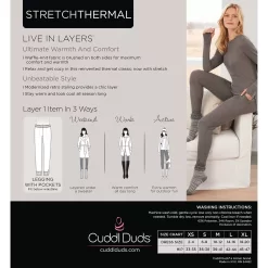 Women's Cuddl Duds® Stretch Thermal Leggings -Cuddl Duds Shop 5673067 ALT99