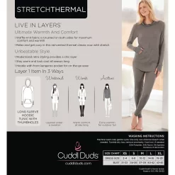 Women's Cuddl Duds® Long Sleeve Stretch Thermal Hooded Tunic Top 7 Women's Cuddl Duds® Long Sleeve Stretch Thermal Hooded Tunic Top -Cuddl Duds Shop 5673069 ALT99