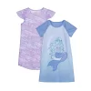 Girls 4-12 Cuddl Duds Nightgowns 2-Pack -Cuddl Duds Shop 5718840 Mermaid
