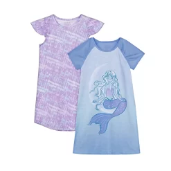 Girls 4-12 Cuddl Duds Nightgowns 2-Pack