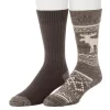 Men's ClimateSmart By Cuddl Duds 2-Pack Moose Stripe Crew Socks 1 Men's ClimateSmart By Cuddl Duds 2-Pack Moose Stripe Crew Socks -Cuddl Duds Shop 5734122 Java