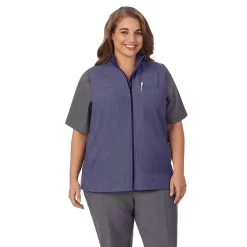 Plus Size Cuddl Duds® Scrubs 5-Pocket Lined Vest