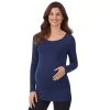 Maternity Cuddl Duds® Softwear With Stretch Ballet Neck Top -Cuddl Duds Shop 5764832 Navy