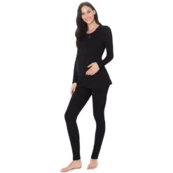 Maternity Cuddl Duds® Softwear With Stretch Wrap Front Top -Cuddl Duds Shop 5764834 ALT2