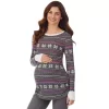 Maternity Cuddl Duds® Stretch Thermal Long Sleeve Ballet Top -Cuddl Duds Shop 5764835 Gray Fairisle