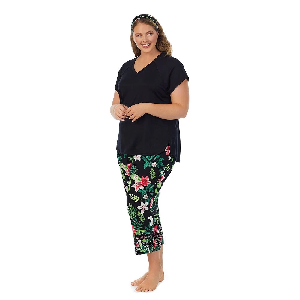 Plus Size Cuddl Duds 3-pc. V-Neck Pajama Top, Pajama Capri Pants & Headband Sleep Set 5 Plus Size Cuddl Duds 3-pc. V-Neck Pajama Top, Pajama Capri Pants & Headband Sleep Set - Image 3