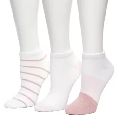 Women's Cuddl Duds® 3 Pair Colorblock Low Cut Socks
