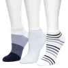 Women's Cuddl Duds® 3 Pair Stripe Tile Low Cut Socks -Cuddl Duds Shop 5831670