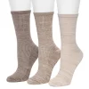 Women's Cuddl Duds® 3 Pair Rib Spacedye Crew Socks